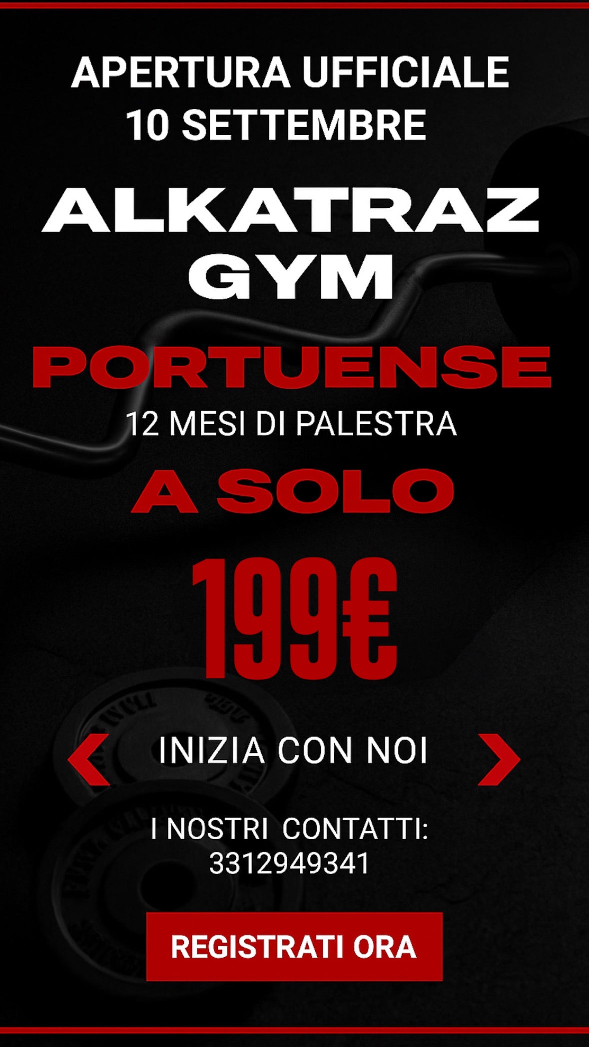 ALKATRAZ PORTUENSE | 12 MESI A 199€ | APERTURA 10 SETTEMBRE